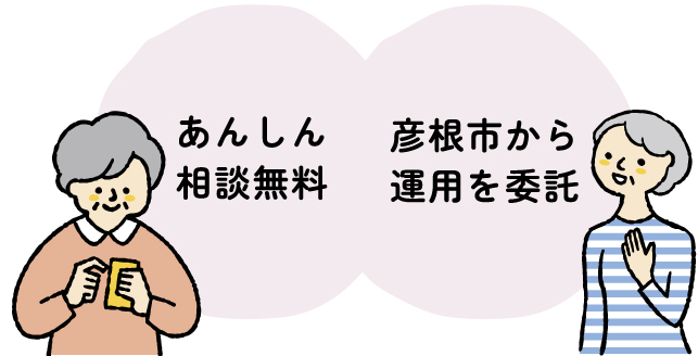 相談は無料で、彦根市から運営を委託されている法人団体なので安心です。